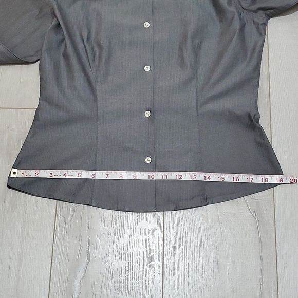 BANANA REPUBLIC Button Down Shirt, Long Sleeve, Sz M, Gray, Cotton, NEW - Picture 8 of 11